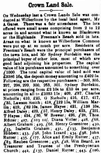 Freemans Reach near Windsor had its own Black Town